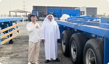 Hydraulic Dump Semi Trailer for Saudi Arabia Construction Project