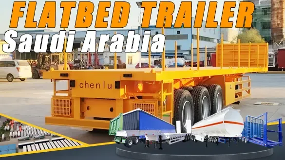 What are the configurations of the flatbed semi-trailers used in Saudi Arabia?