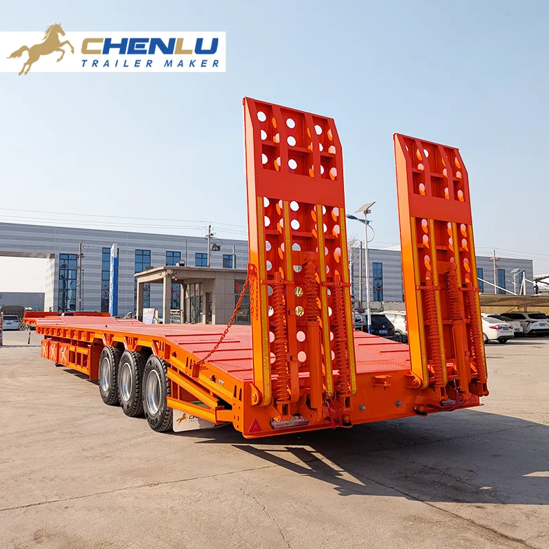 مقطورة شاحنة مقطورة منخفضة حمولة 80 طن